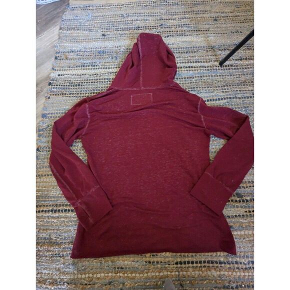Hard Rock Cafe Cayman Islands L Dark Red/Burgundy Pullover Hoodie Vacation Souve - Picture 6 of 6